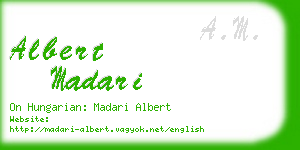 albert madari business card